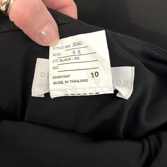 Dessy Collection Sleeveless Black Trumpet Evening Gown - Picture 10 of 11